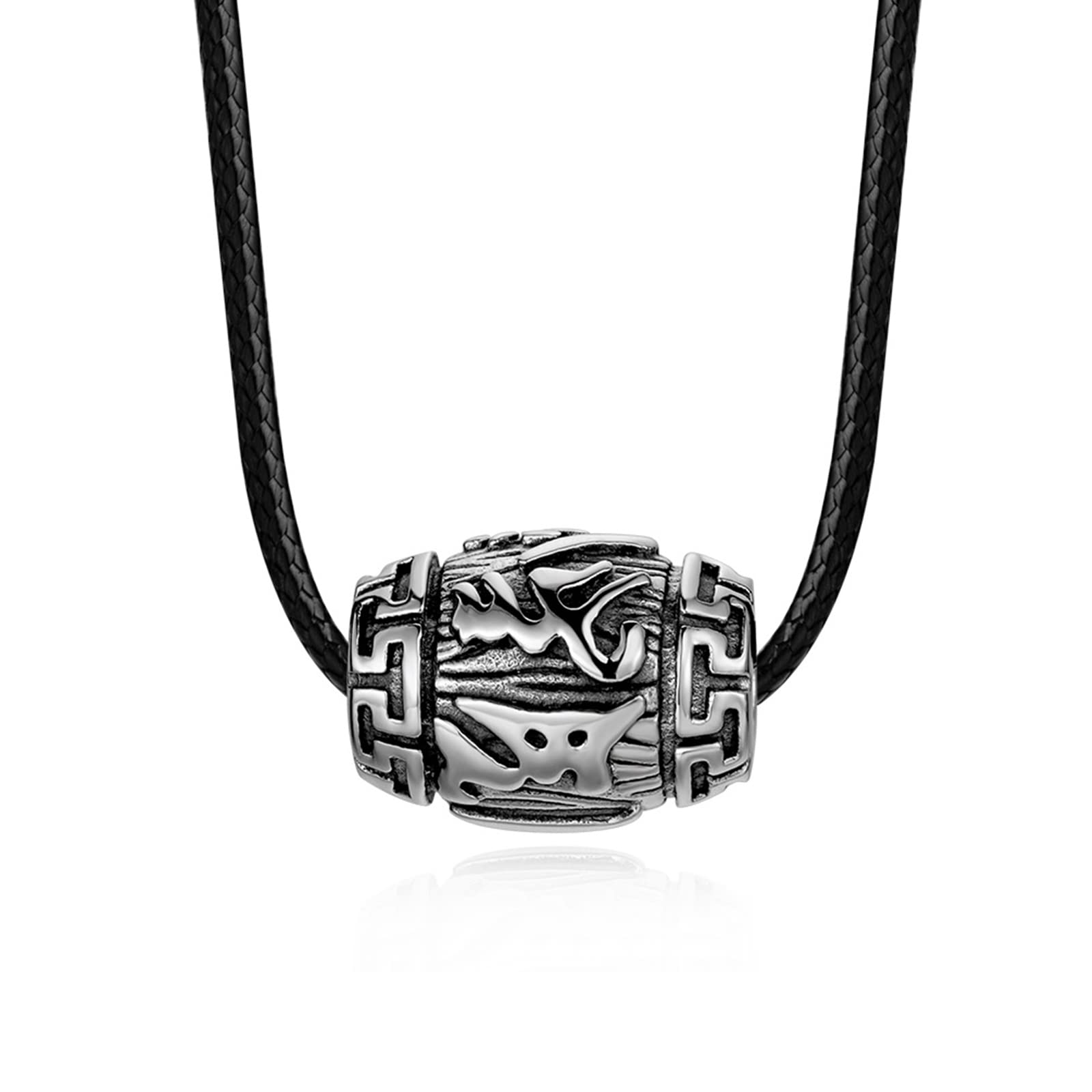 Hoisy Stainless Steel Necklace for Men - Durable 18K Gold Plated Chain with Mantra Pendant - Perfect for Gifts, Everyday Wear & Special Occasions