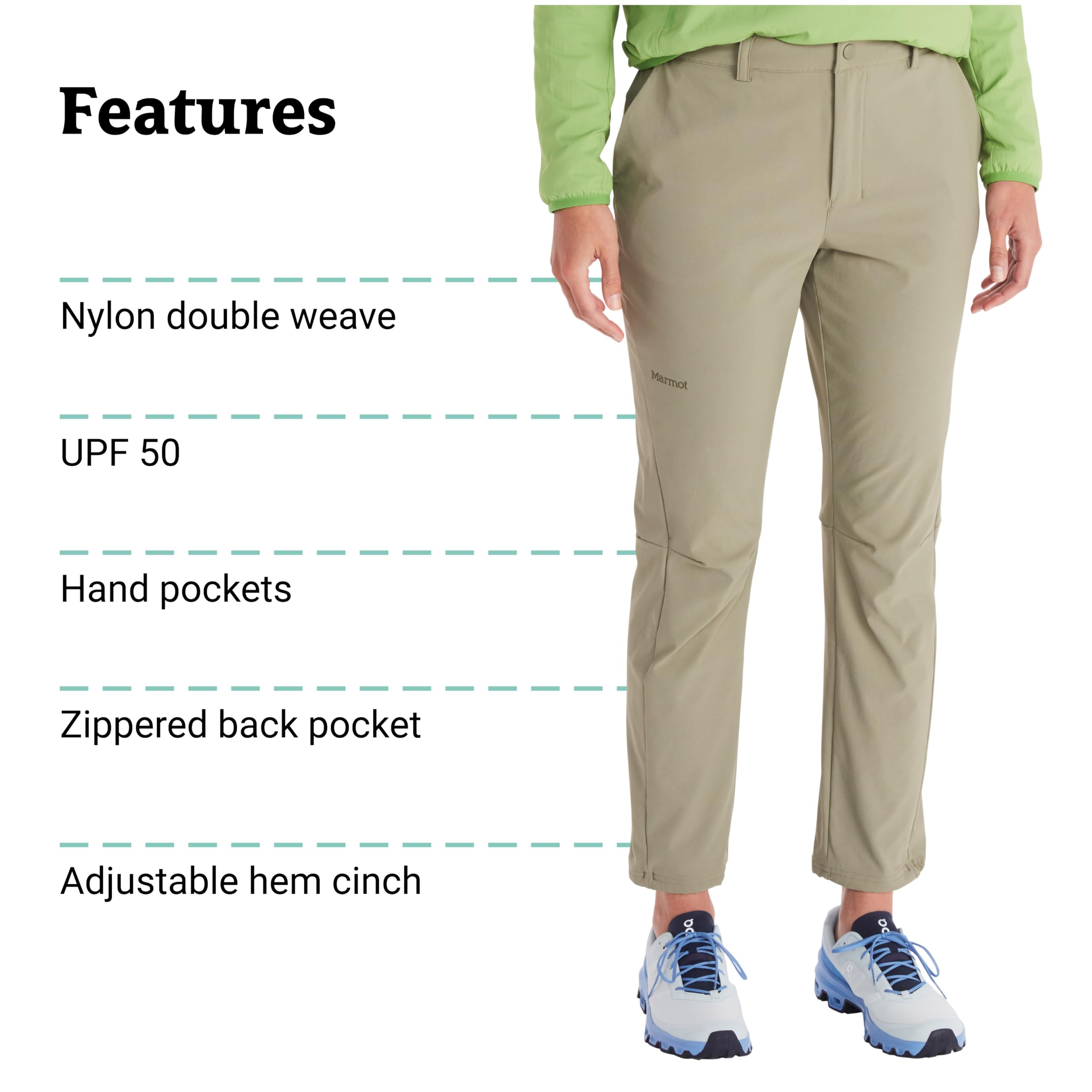 Marmot Women's Scree Softshell Hiking Pants - Breathable Water-Repellent Outdoor Trekking Pants for Spring & Summer 2023 - Perfect for Hiking, Camping & Mountain Adventures