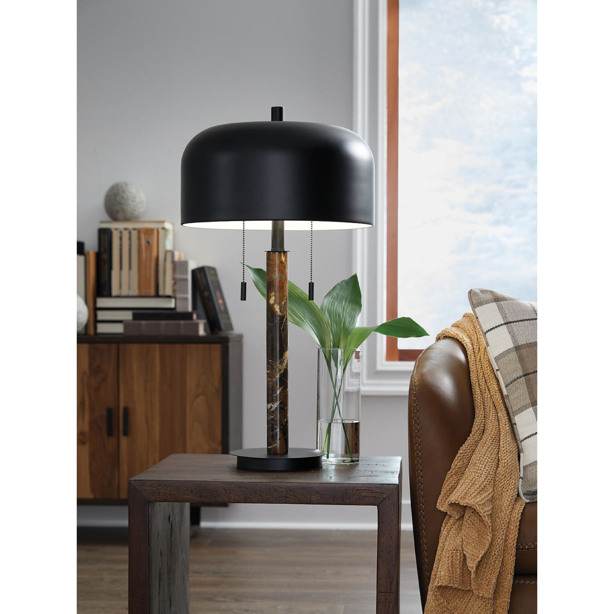 Alanbert Modern Table Lamp - 27 Inch Height, Adjustable Brightness, LED Desk Light for Home Office, Bedroom & Living Room - Perfect for Reading, Working & Relaxing