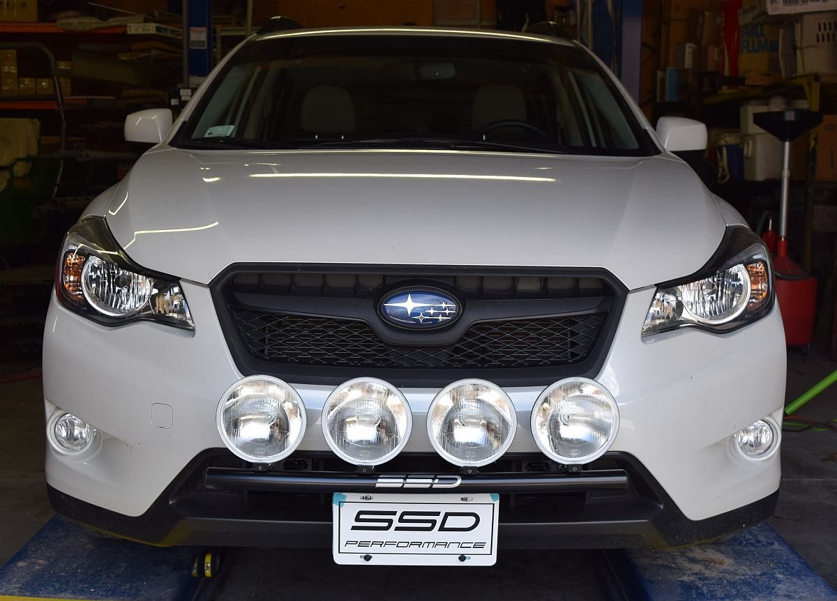 2013 Subaru WRX & STI Rally Light Bar (Bull Bar) - 4 Light Tabs, Powder Coated by SSD Performance | Off-Road Protection & Adventure Lighting Accessory