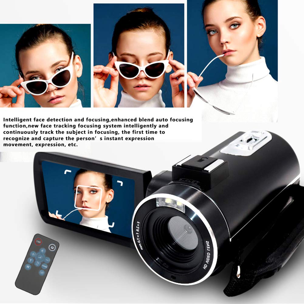 **Qiilu 4K Digital Video Camera with Anti-Shake, 18X Zoom & 3in IPS Touch Screen - HD Camcorder for Vlogging, Travel, and Family Recording**