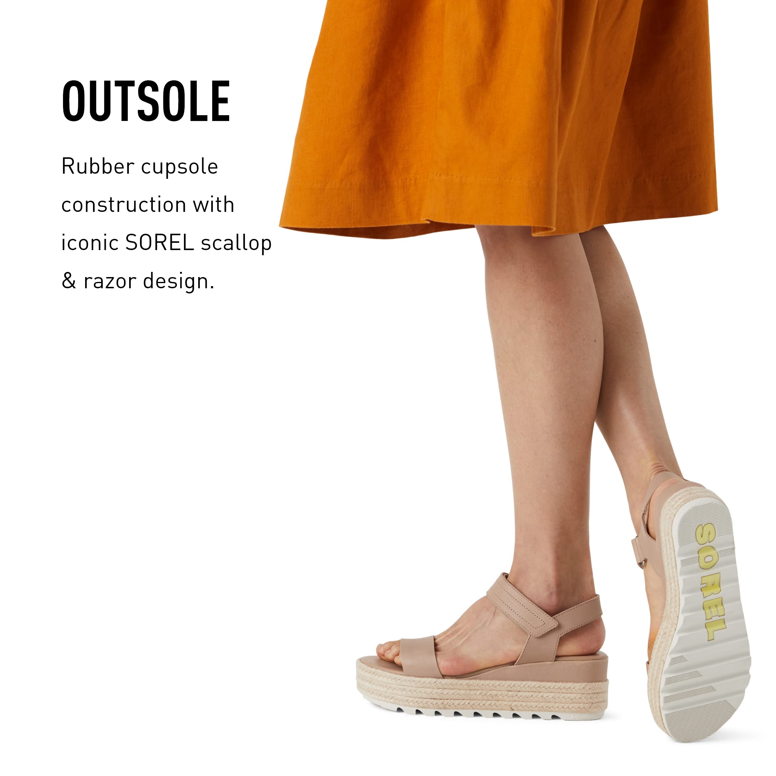 Sorel Women's Cameron Flatform Sandals - Comfortable Summer Sandals for Women with Arch Support | Perfect for Beach, Vacation & Casual Outings