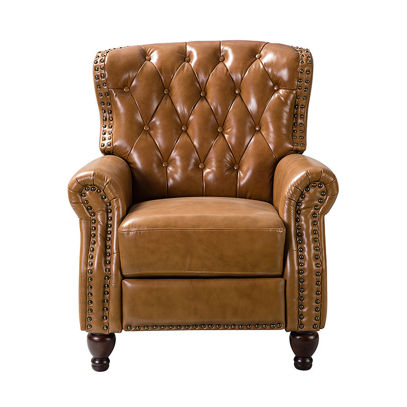 Premium Genuine Leather Oversized Recliner Chair for Living Room - Comfortable Lounge Chair for Home Theater, Reading Nook & Relaxation