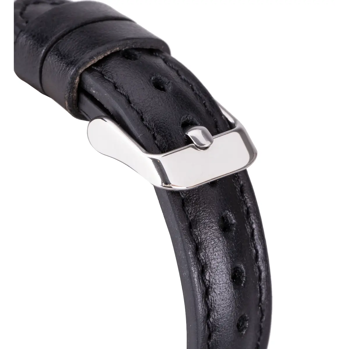 Premium Black Leather Slim Apple Watch Band - Stylish & Comfortable Replacement Strap for Work, Gym & Everyday Wear