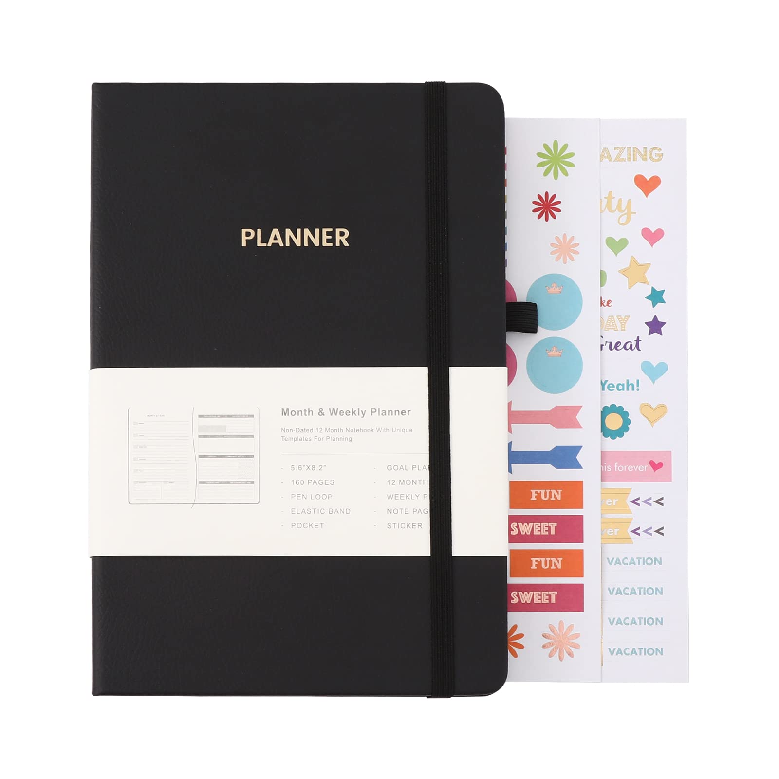 Wisefine Undated Academic Planner 2024-2025 - 5.6