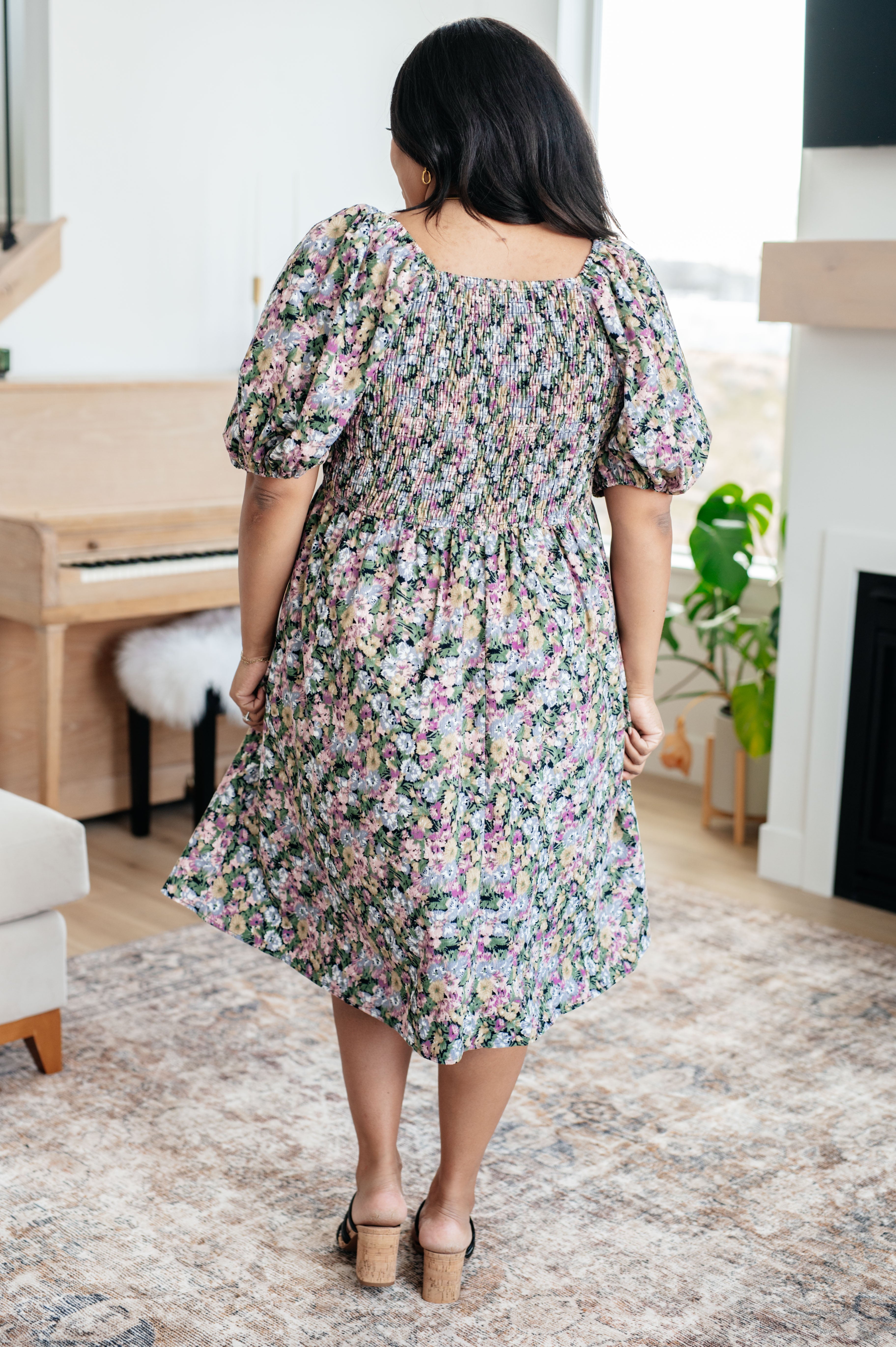 Elegant Floral Print Dress for Women - Perfect for Summer, Weddings & Casual Outings