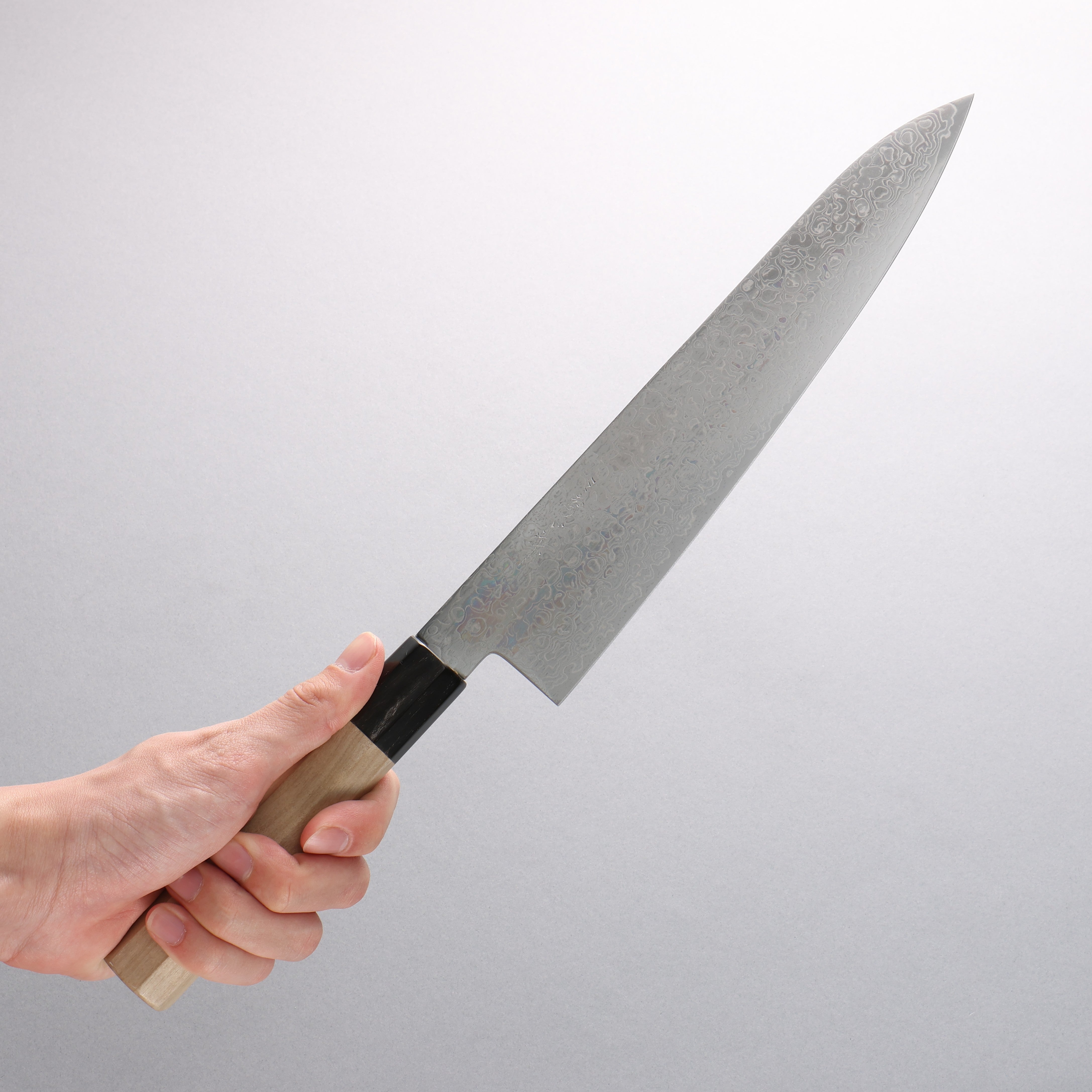 Premium Misuzu AUS10 Damascus Gyuto Chef Knife 240mm - Handcrafted Japanese Kitchen Knife with Magnolia Wood Handle - Perfect for Sushi, Meat Cutting & Professional Chefs