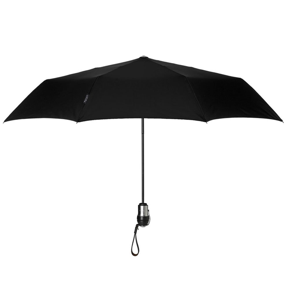 DAVEK SOLO UMBRELLA - Premium Windproof Automatic Open Travel Umbrella (Classic Black) | Compact & Durable for Rainy Days, Commuting, and Outdoor Adventures