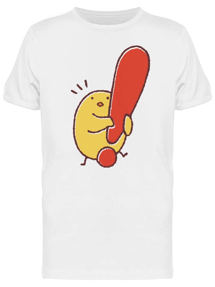 Funny Chicken with Exclamation Mark Graphic T-Shirt for Men - Casual Humor Tee for Everyday Wear, Parties & Gifts