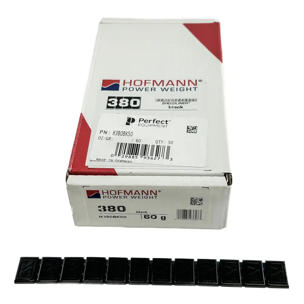 Hofmann Type 380 Black Adhesive Wheel Weights - Zinc Alloy 5g (600 pcs) - Perfect for Tire Balancing & Automotive Repair