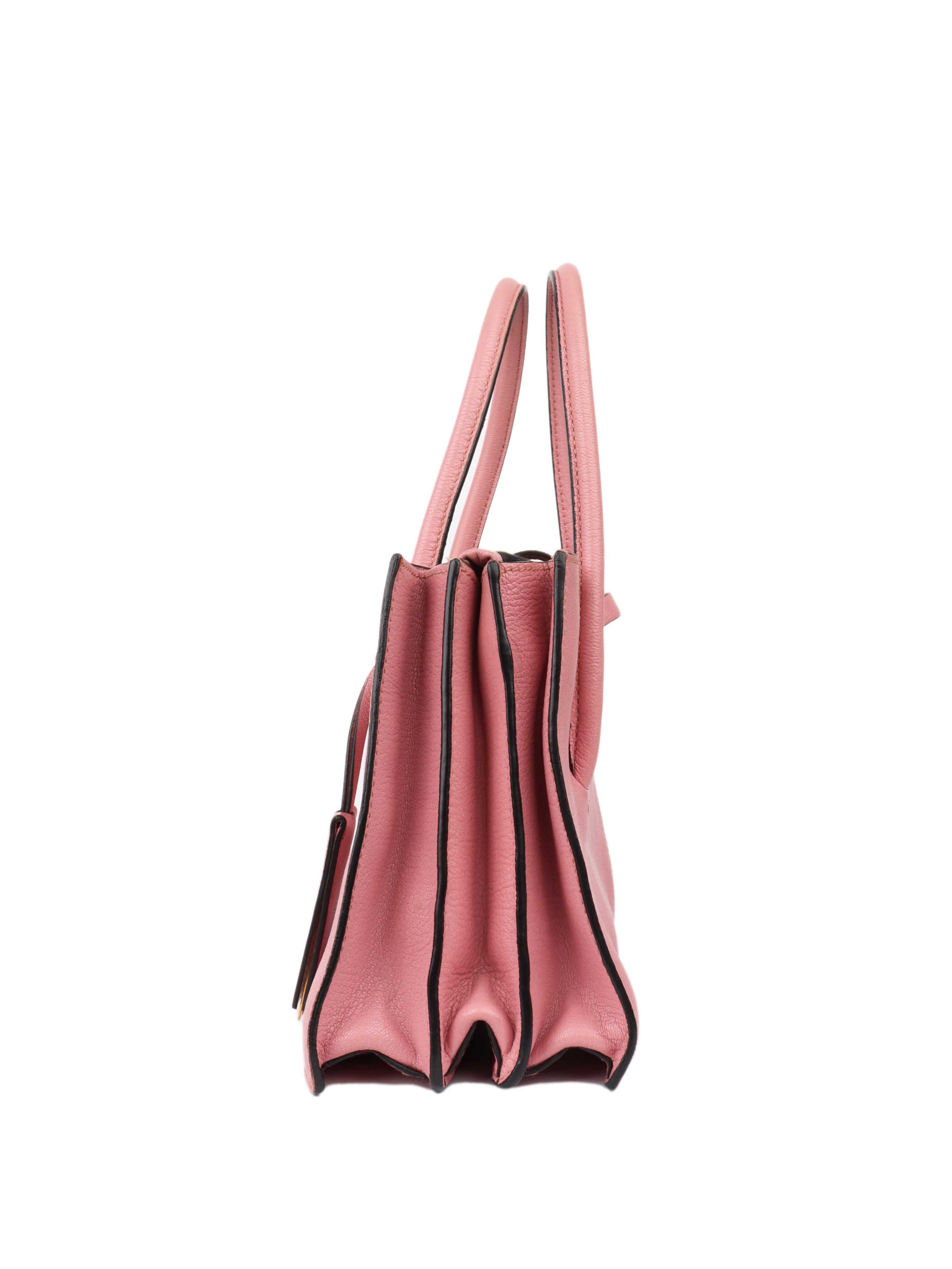 Miu Miu Pink Leather Tote Shoulder Bag for Women - Fashionable Designer Handbag for Work, Travel & Everyday Use
