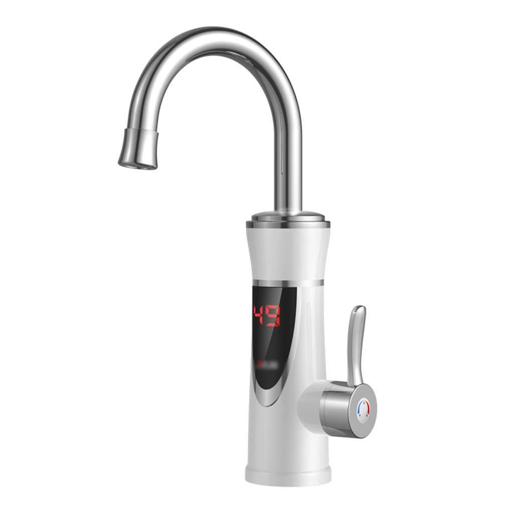 220V Electric Faucet with Hot & Cold Water - 360° Rotating Kitchen Sink Faucet for Household & Bathroom Use | Energy Efficient Single Handle Design for Easy Temperature Control | Perfect for Washing Dishes, Cooking & Hand Washing
