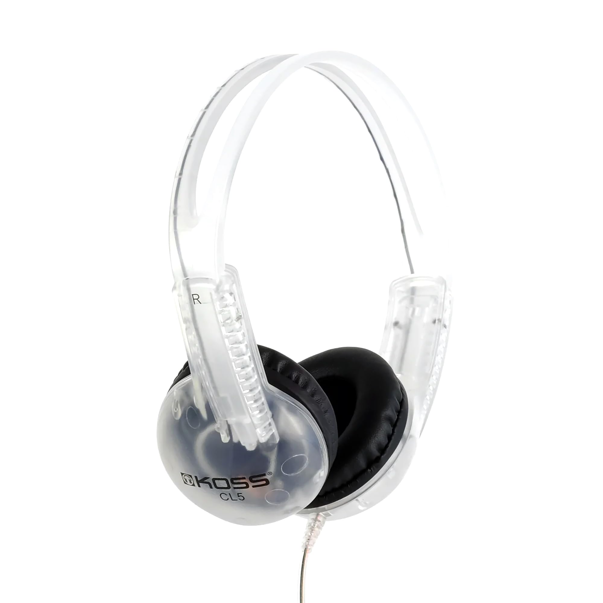 KOSS CL5 Portable On-Ear Headphones with 6-Foot Cord - Lightweight Comfortable Wired Headphones for Travel, Commuting & Office Use