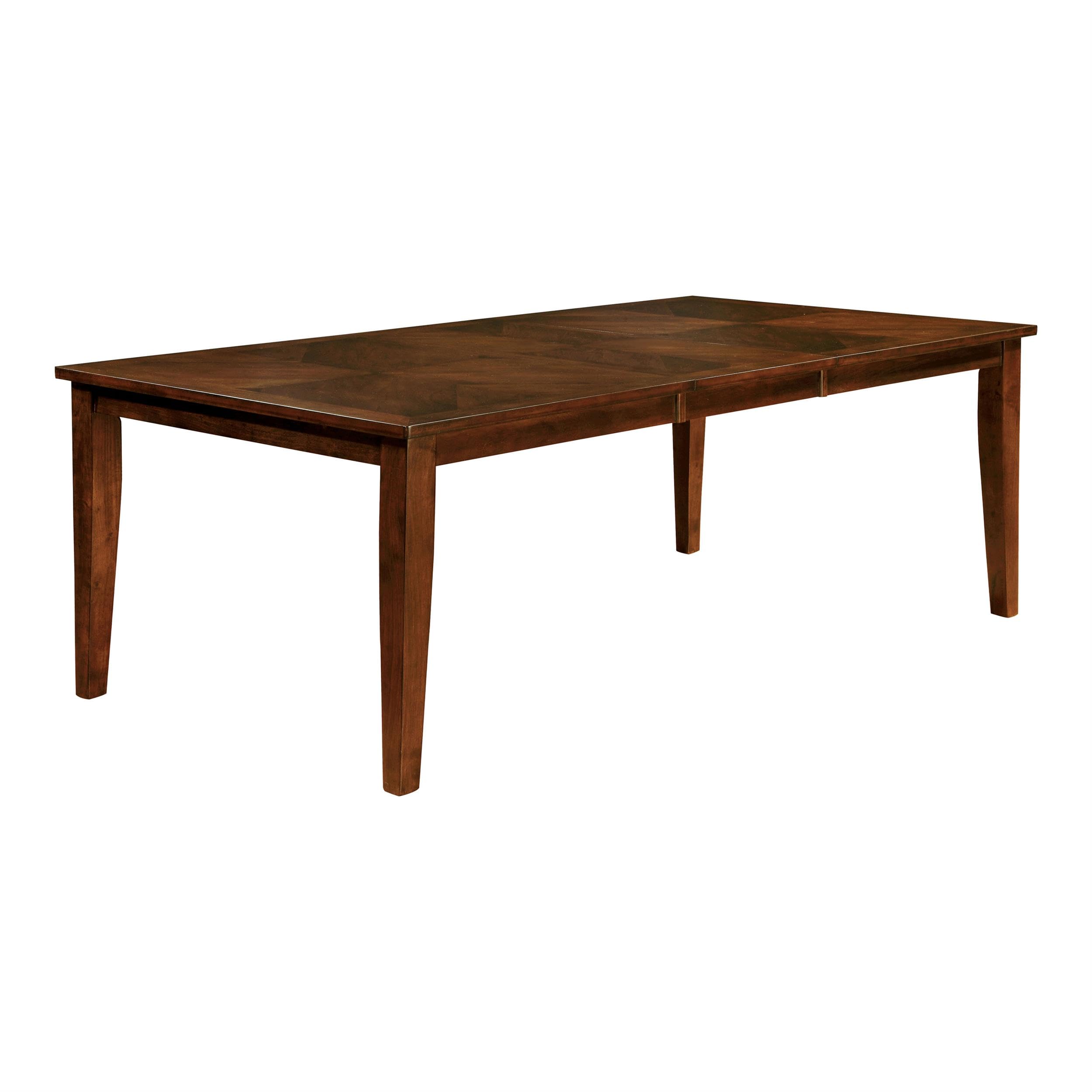 Tristen Solid Wood Extendable Dining Table - Brown Cherry Finish | Expandable for 6-8 People | Perfect for Dining Rooms, Kitchens & Small Spaces