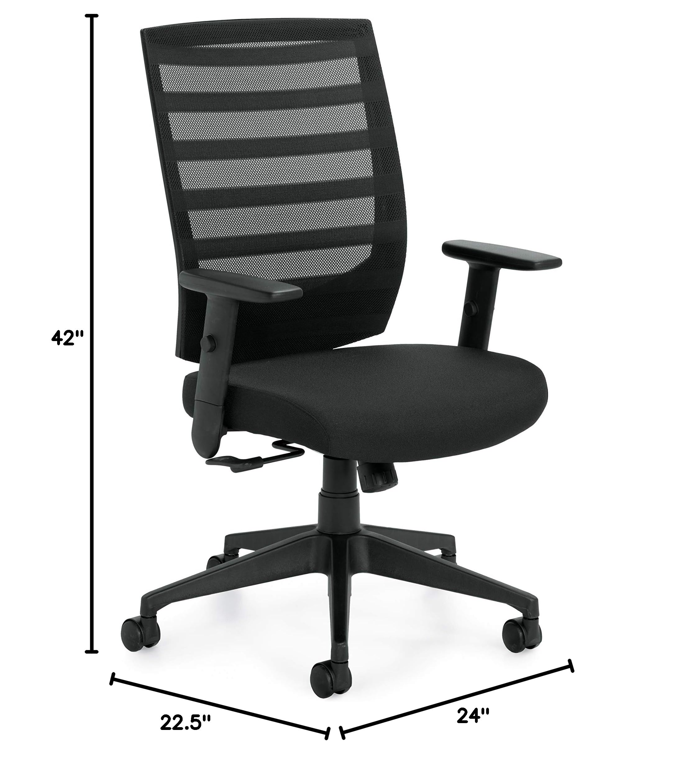OTG11920B High Back Black Mesh Office Chair with Tilt Function - Ergonomic Desk Chair for Home & Office Workspaces