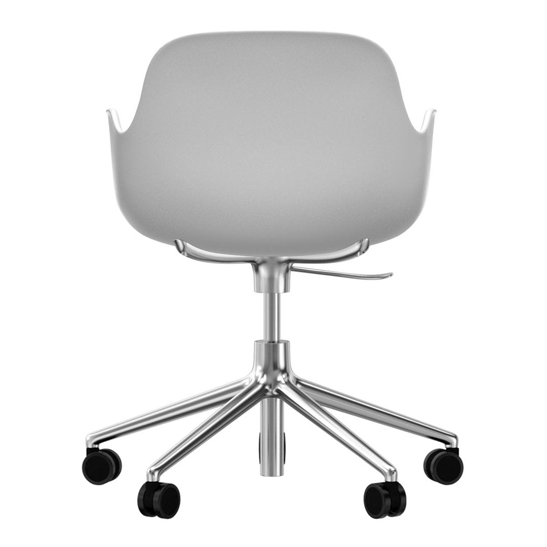 Modern Form Armchair with 5W Swivel Base & Gas Lift Mechanism - Ergonomic Office Chair for Home & Workspace Comfort