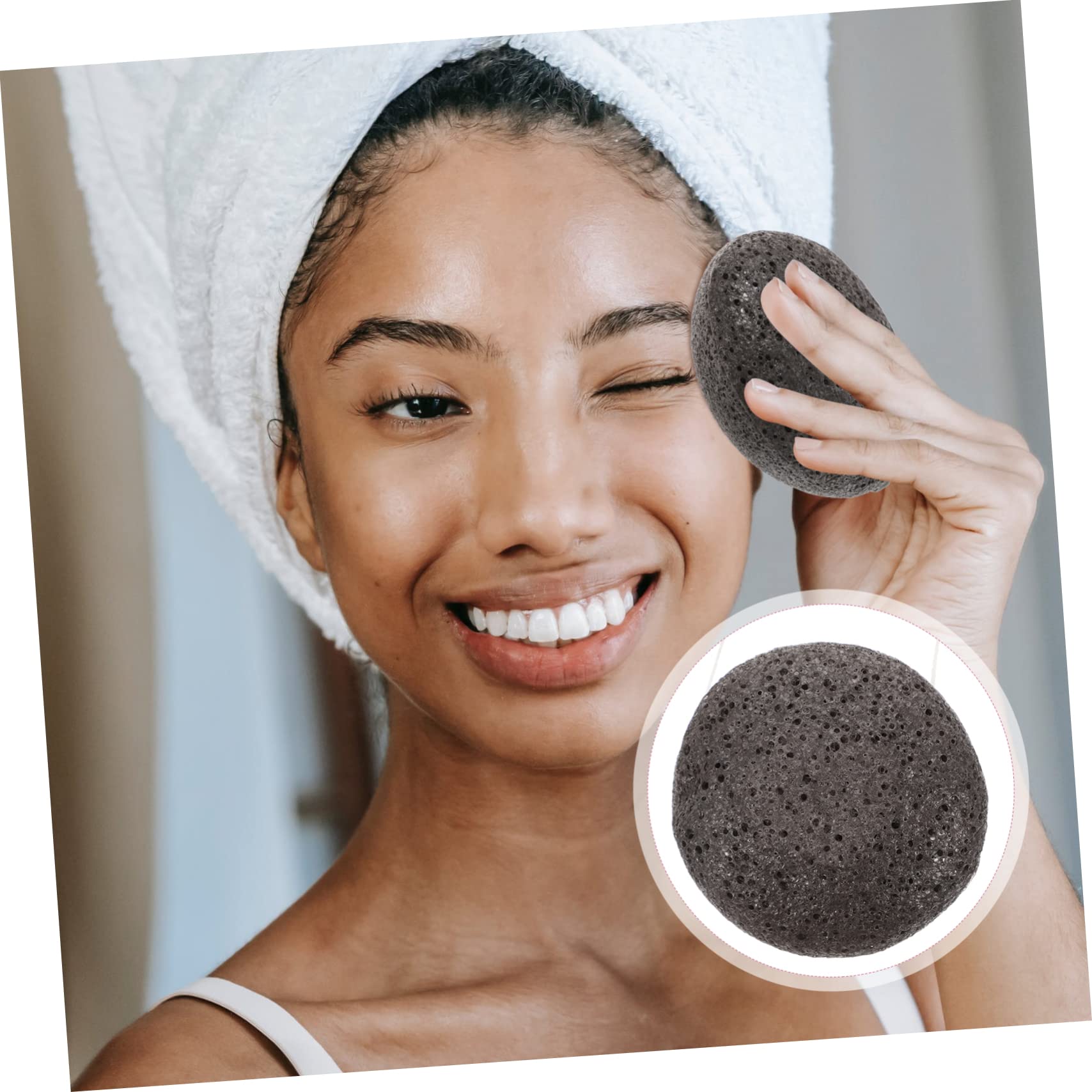 Angoily Soft Facial Cleansing Sponges for Makeup Removal - Gentle Exfoliating Wash Puff for Sensitive Skin | Perfect for Daily Face Cleansing & Travel Skincare Routine