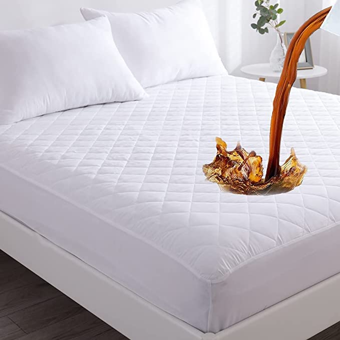 Kotton Culture 400 Thread Count Waterproof Mattress Protector - 15” Deep Pocket Elastic Fitted Cover, Cal King 72x84 Inches (White) | Hypoallergenic Bedding for Allergy Relief & Spill Protection