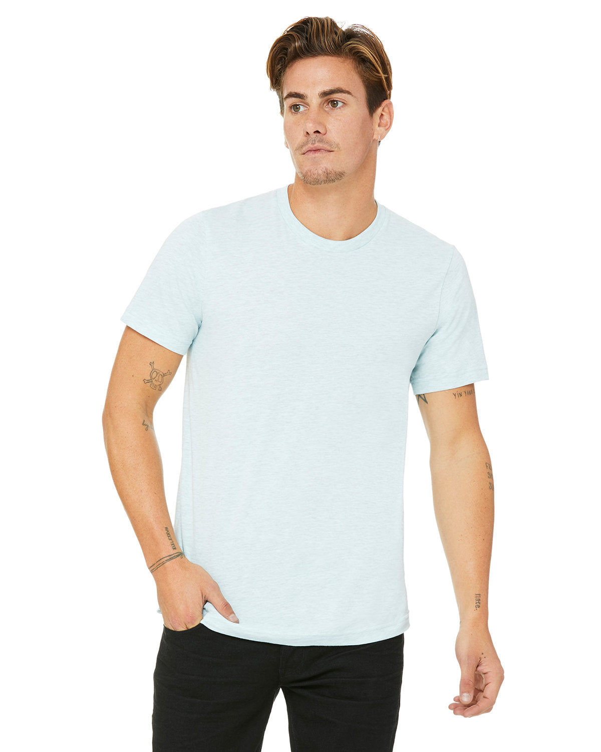 Bella + Canvas 3001CVC Unisex Heather CVC Crew Neck T-Shirt - Soft Cotton Blend Tee for Men & Women - Perfect for Casual Wear, Screen Printing & Everyday Outfits