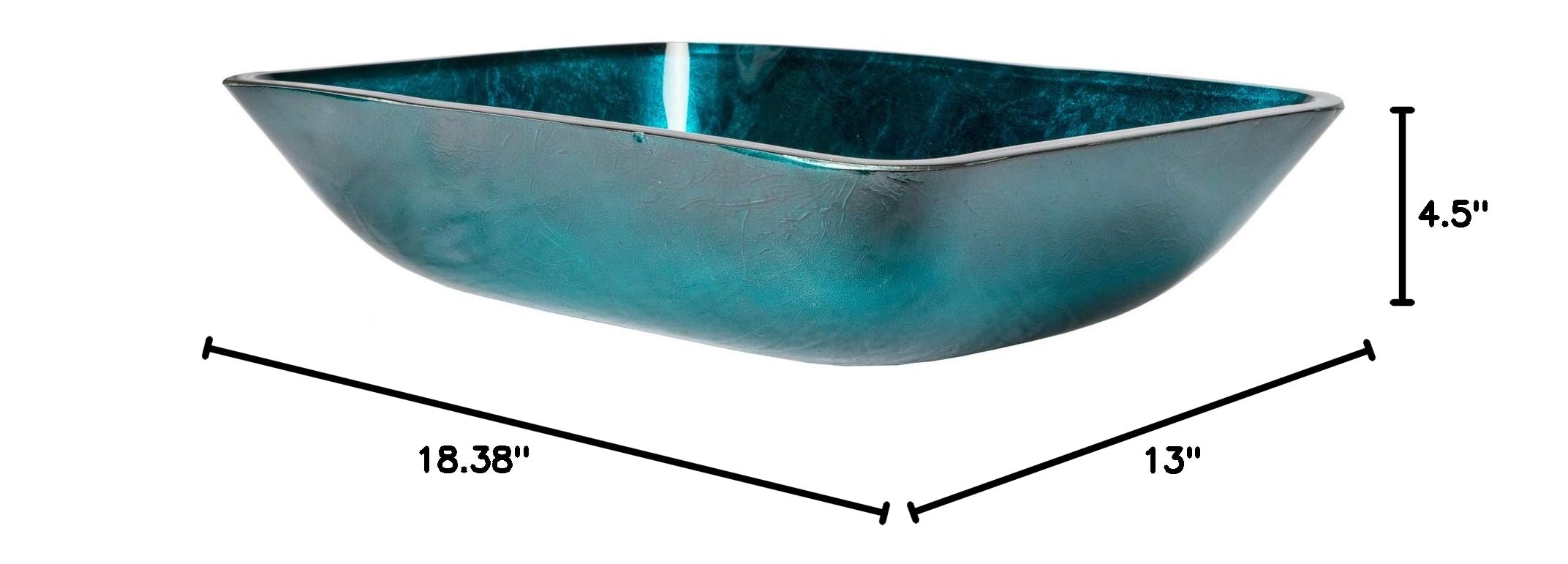 Modern Rectangular Turquoise Blue Foil Glass Vessel Bathroom Sink - Stylish Vanity Basin for Contemporary Home Decor, Perfect for Bathroom Renovation and Luxury Interior Design