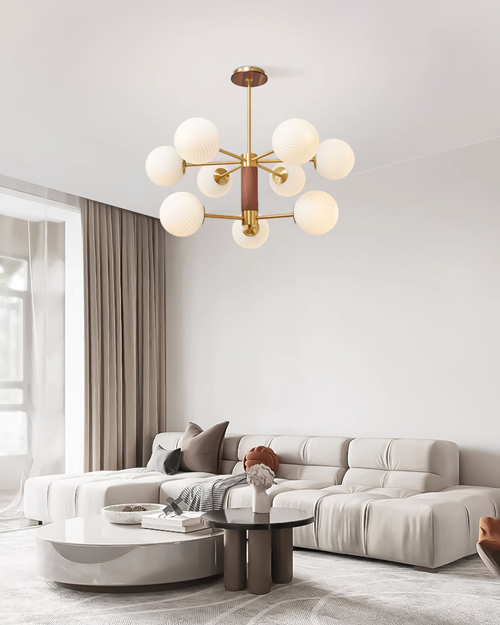 Velazco Modern Crystal Bubble Chandelier - Elegant Ceiling Light Fixture for Dining Room, Living Room & Bedroom Decor
