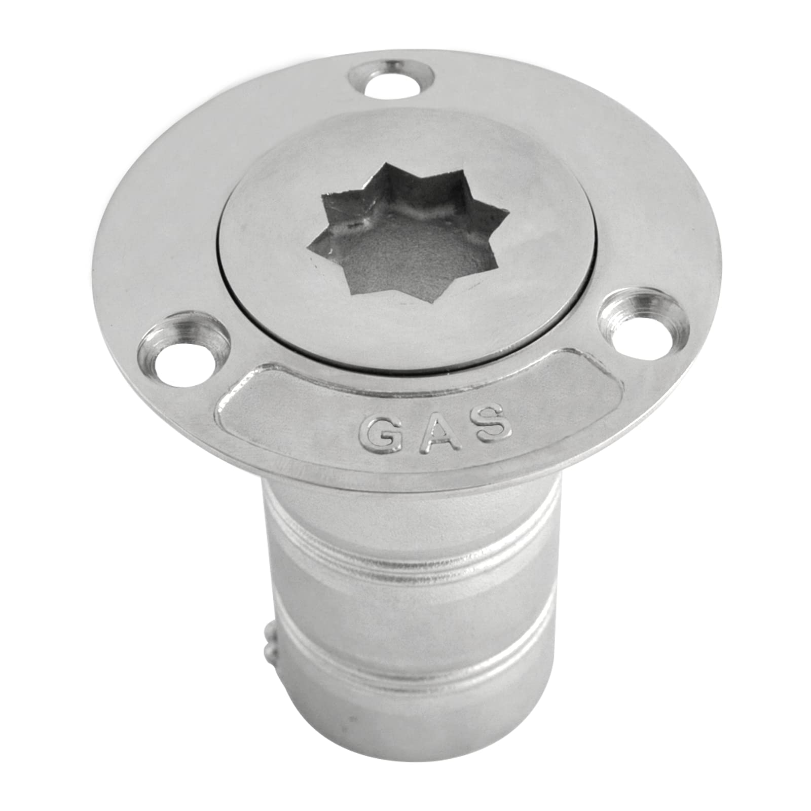 316 Stainless Steel Boat Gas Deck Fill with Keyless Cap - 1-1/2