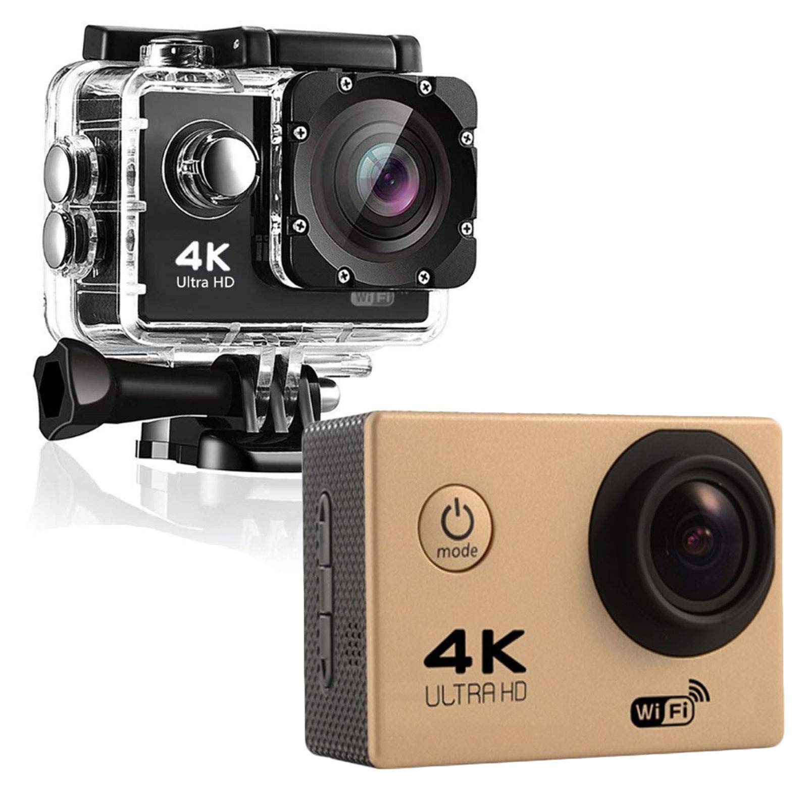 0℃ 4K Waterproof Action Camera with Wi-Fi & Remote - Full HD Underwater Camera for Snorkeling, Diving, Surfing, and Extreme Sports up to 30M Depth