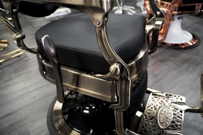 Greenlife® Advanced Premium Antique Bronze Barber Chair - Professional Salon Styling Chair for Haircuts & Shaves - Perfect for Barbershops, Salons & Home Grooming Stations
