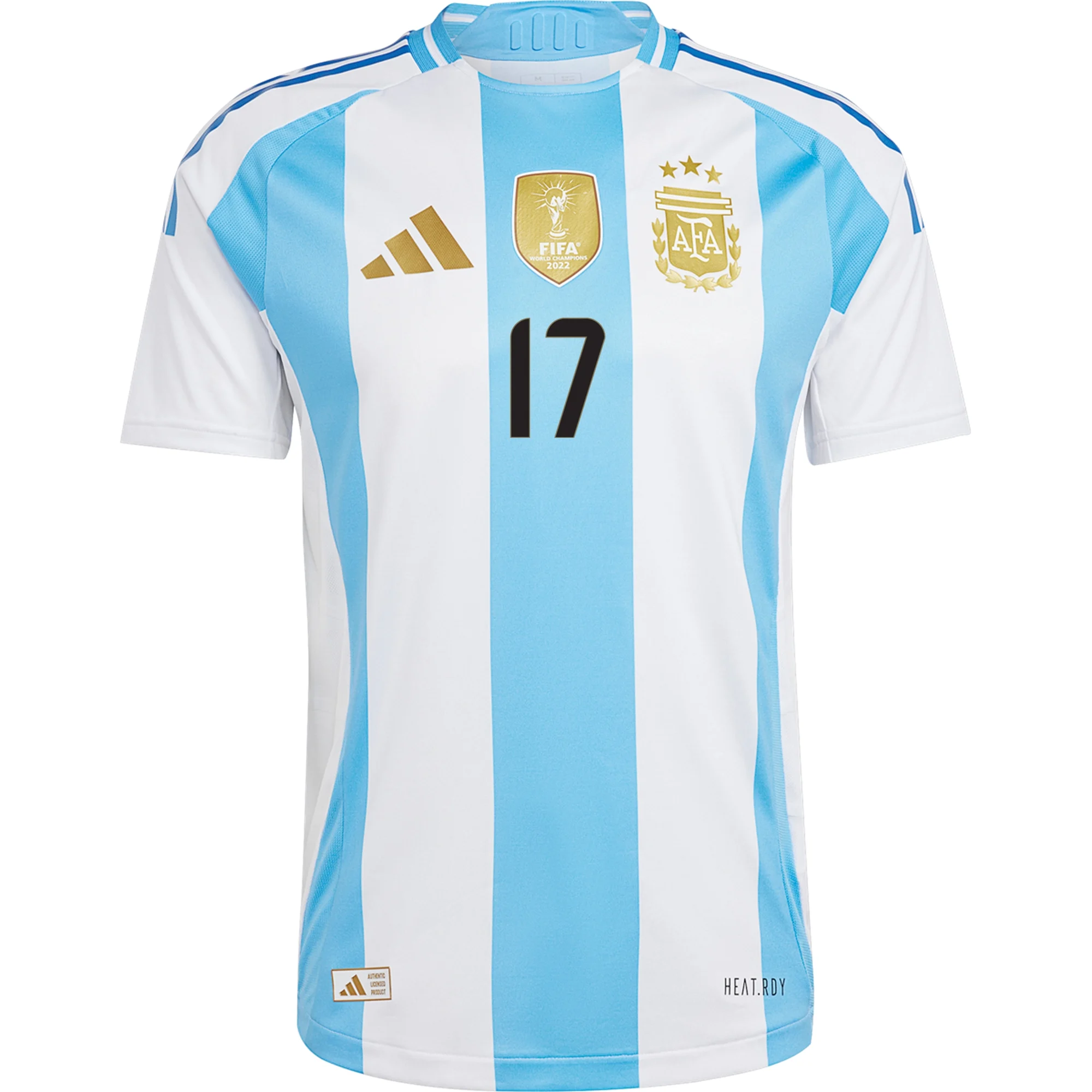 Adidas Argentina Authentic Alejandro Garnacho Home Jersey 24/25 - White & Blue Burst Soccer Shirt for Men - Perfect for Matchdays, Fan Events & Sports Enthusiasts