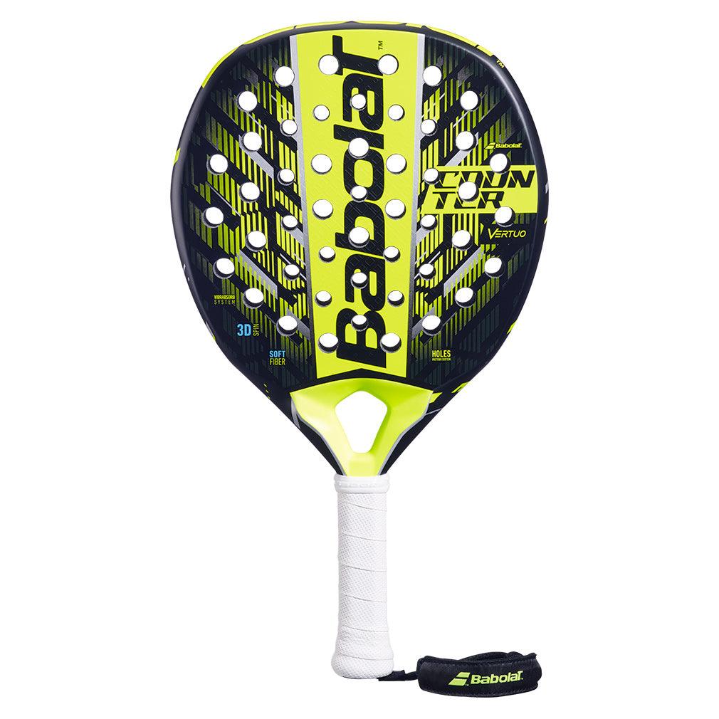 Vertuo 2.5 Padel Racquet - Professional Black & Yellow Paddle Tennis Racket for Adults - Perfect for Outdoor & Indoor Court Play, Training & Competitive Matches