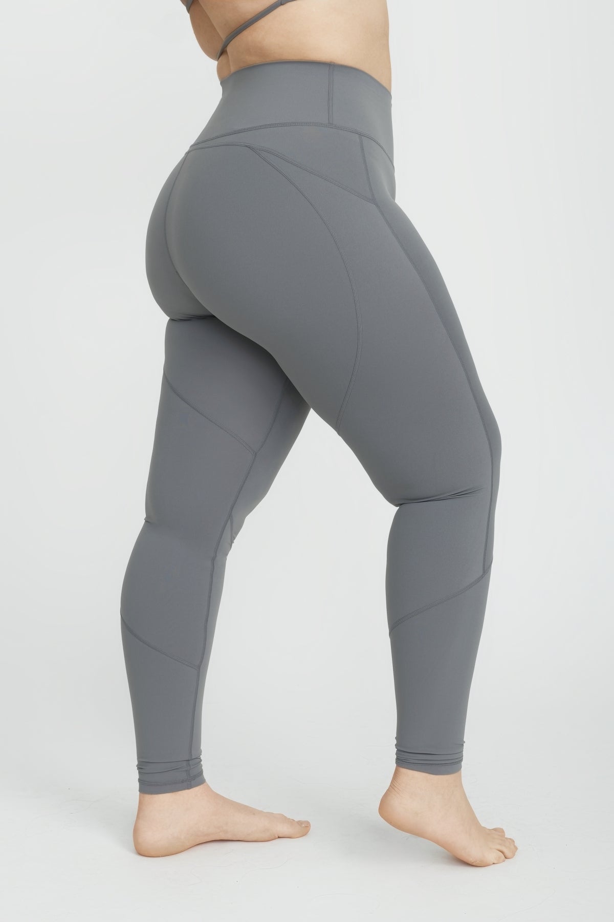 Bronx Zip Front Legging - High Waist Yoga Pants for Women, Steel Grey - Perfect for Workout, Running & Lounge Wear