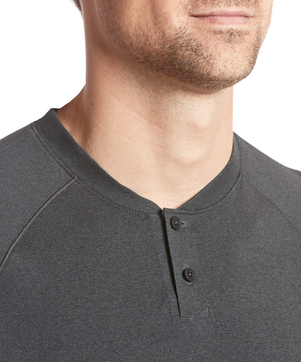 Elevate Mock Neck Polo Shirt for Men - Heather Black Slim Fit Casual & Business Wear - Perfect for Office, Dates & Outdoor Activities