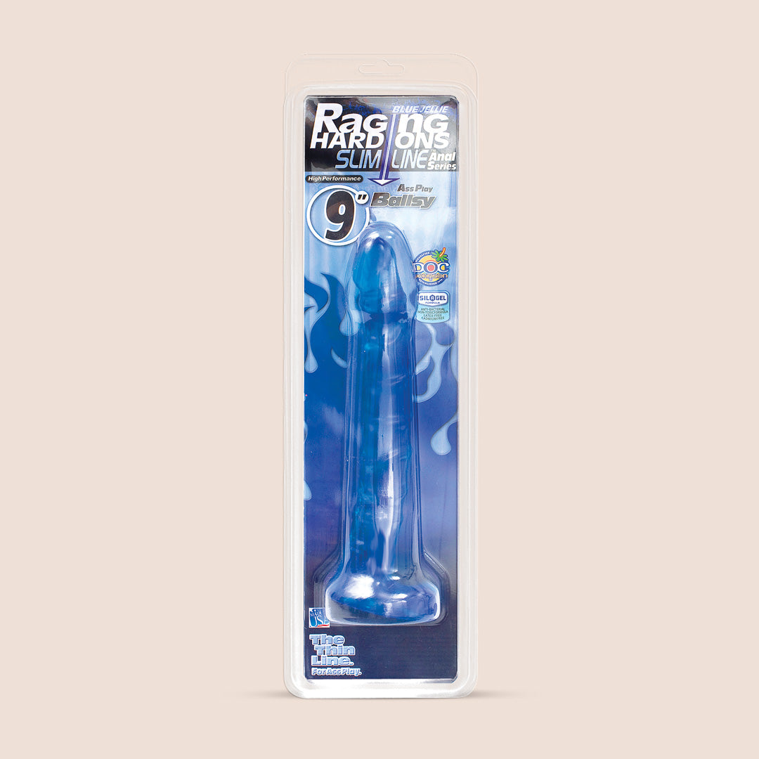 Raging Hard Ons Slimline Series Ballsy - 9 Inch Realistic Dildo with Strong Suction Cup Base for Hands-Free Play | Perfect for Solo, Couples & BDSM Scenes