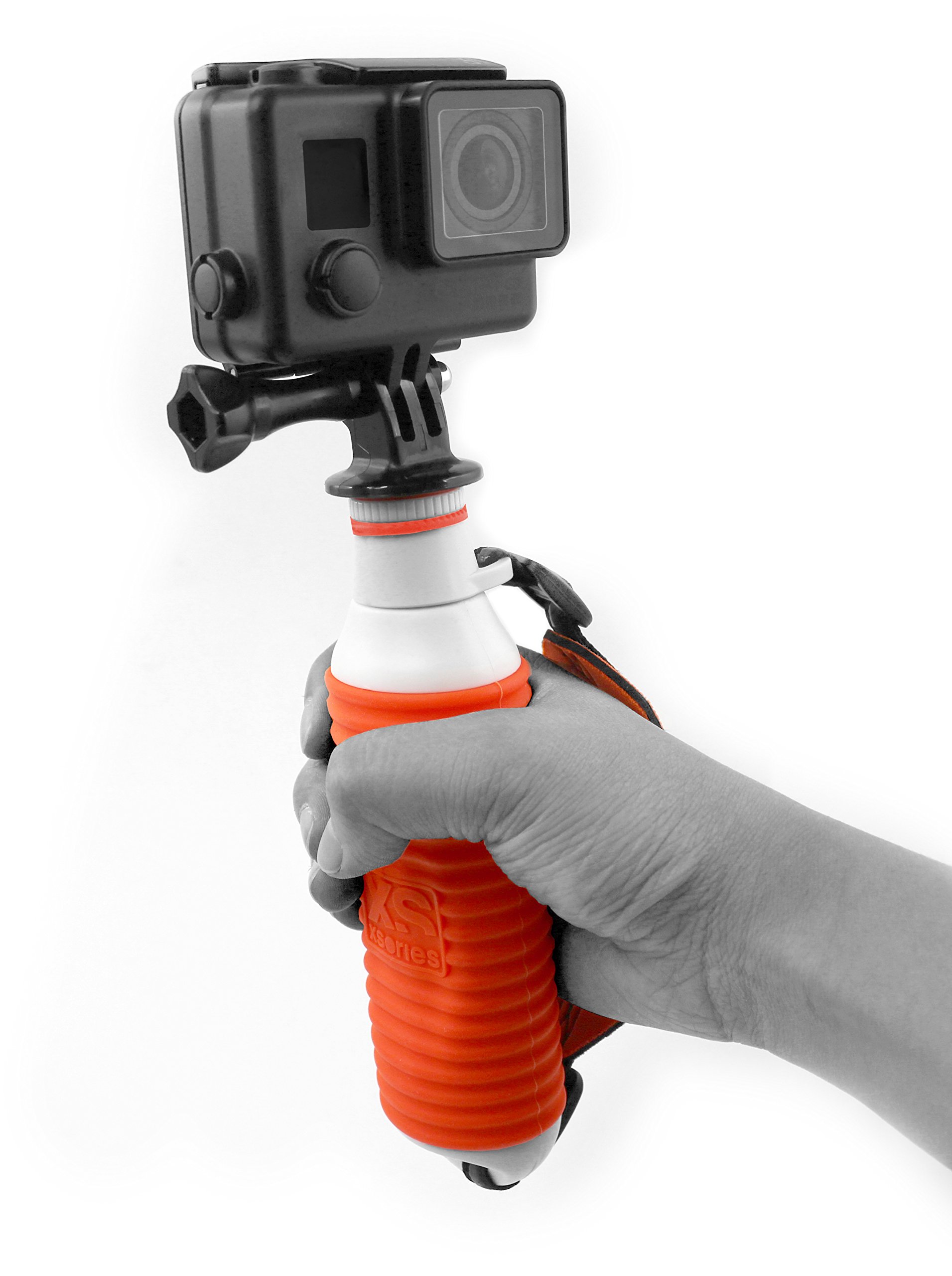 **XSories U-Float Waterproof Camera Pole with GoPro Mount – Compatible with GoPro Hero 3, 3+, 4 & Digital Cameras – Durable Floating Handle for Water Sports, Snorkeling & Underwater Photography (Orange)**