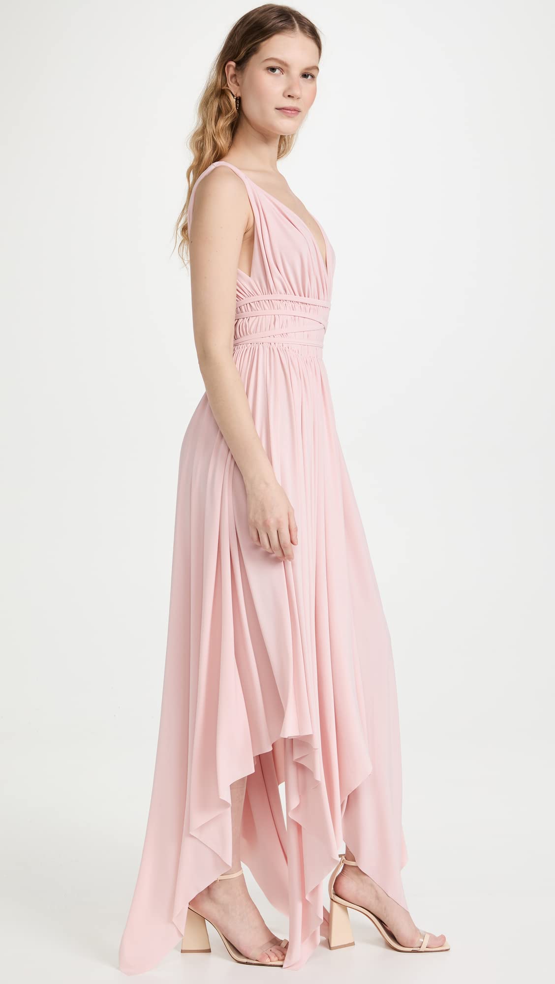 Norma Kamali Women's Goddess Dress - Elegant Flowy Maxi Dress for Weddings, Parties & Special Occasions | Perfect for Beach Vacations & Summer Evenings
