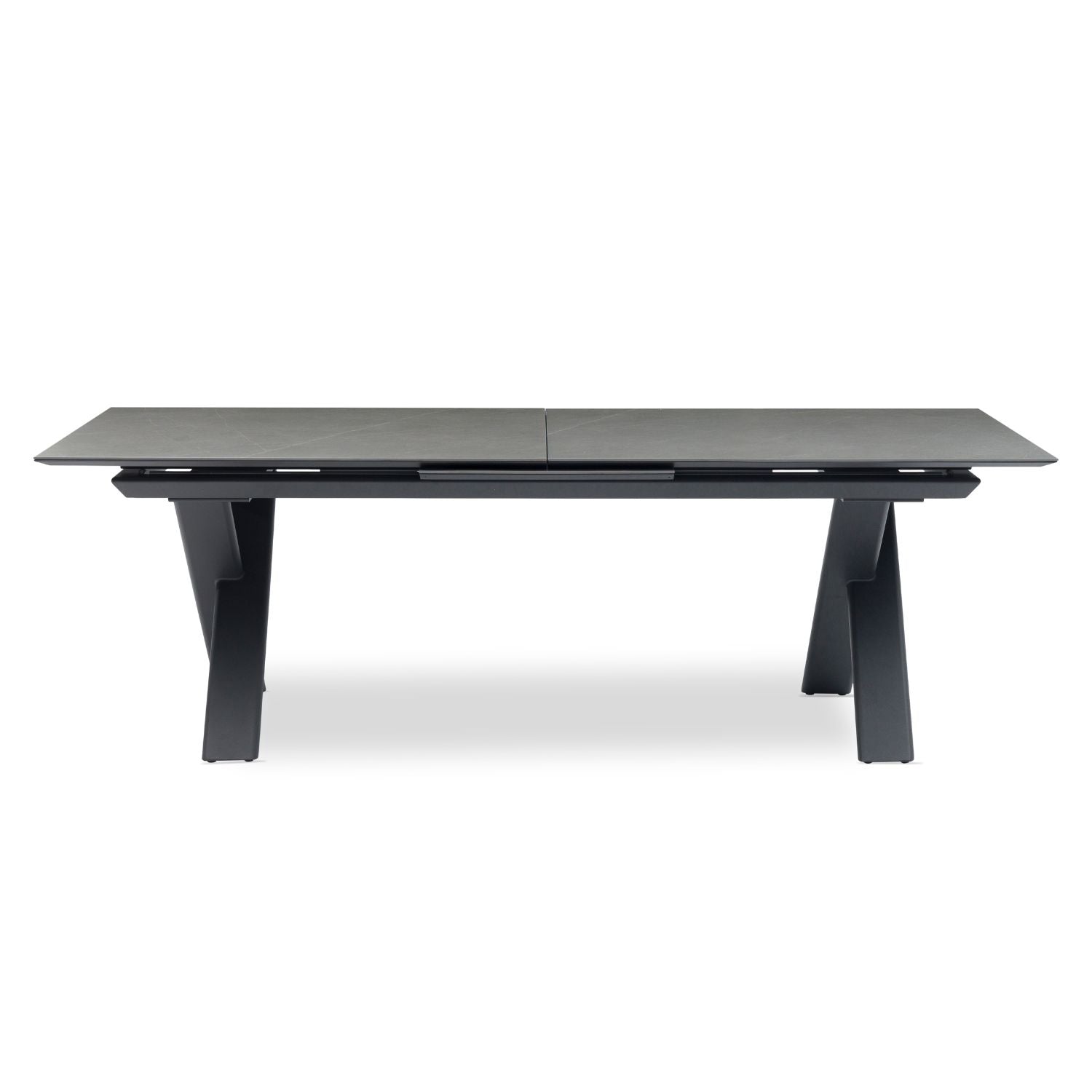 Largo Charcoal Ceramic Extendable Dining Table - Perfect for Family Gatherings & Dinner Parties