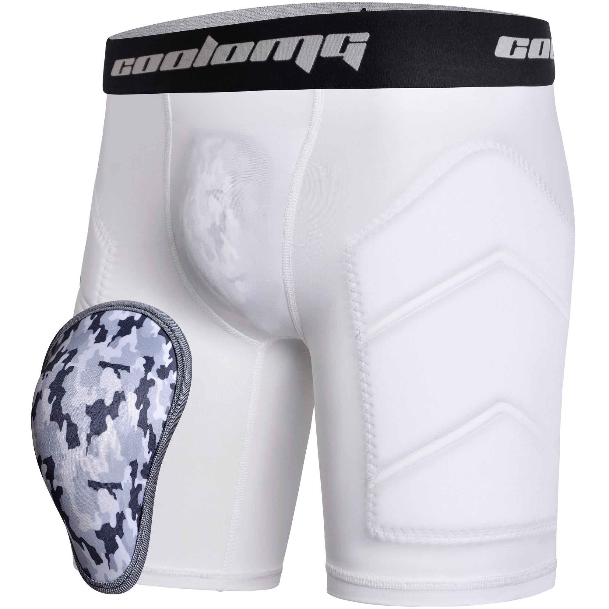 COOLOMG Youth Boys Baseball Sliding Shorts with Soft Padded Athletic Cup - Compression Shorts for Baseball, Football, Lacrosse - Comfortable Protective Underwear for Sports Training & Games