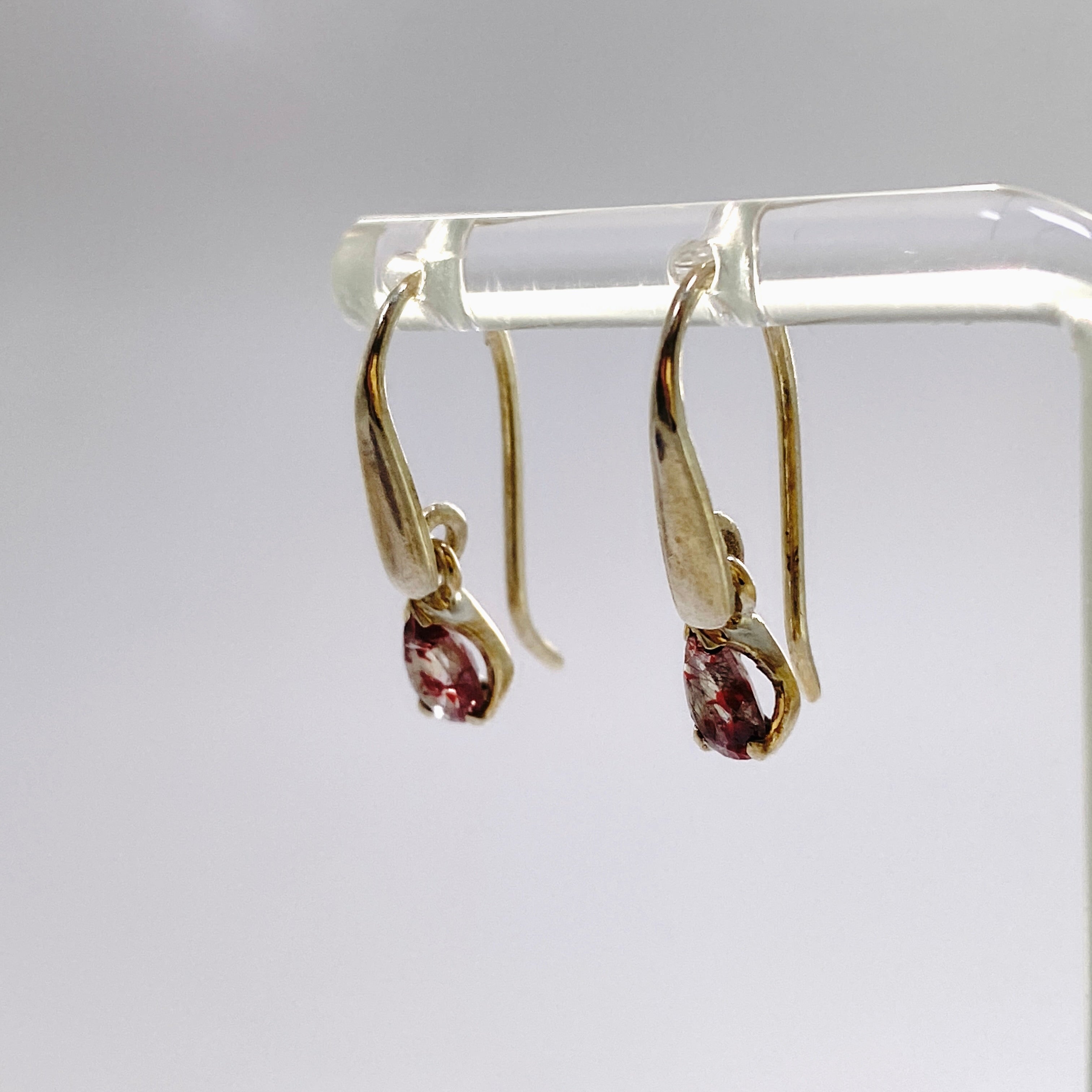 Lepidocrocite in Quartz Teardrop Faceted Earrings - Natural Gemstone Jewelry for Women - Perfect for Parties, Weddings & Special Occasions