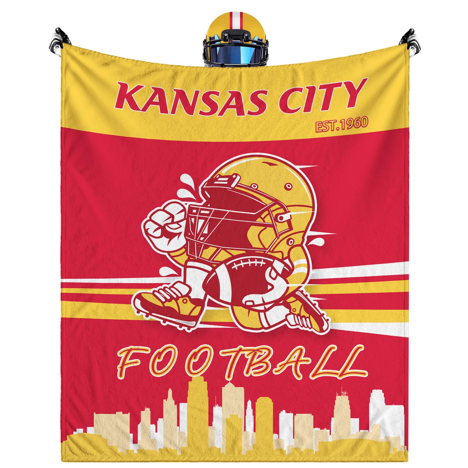 Kansas City Chiefs Flannel Throw Blanket 60