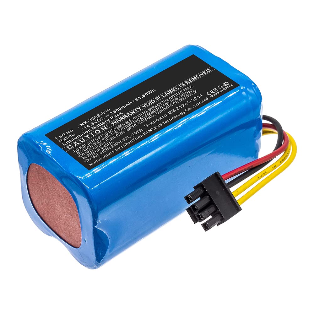Synergy Digital Li-ion Vacuum Cleaner Battery 14.8V 3500mAh - Replacement for Sichler NX-3368-919 Model | Perfect for Home Cleaning, Car Detailing & Pet Hair Removal