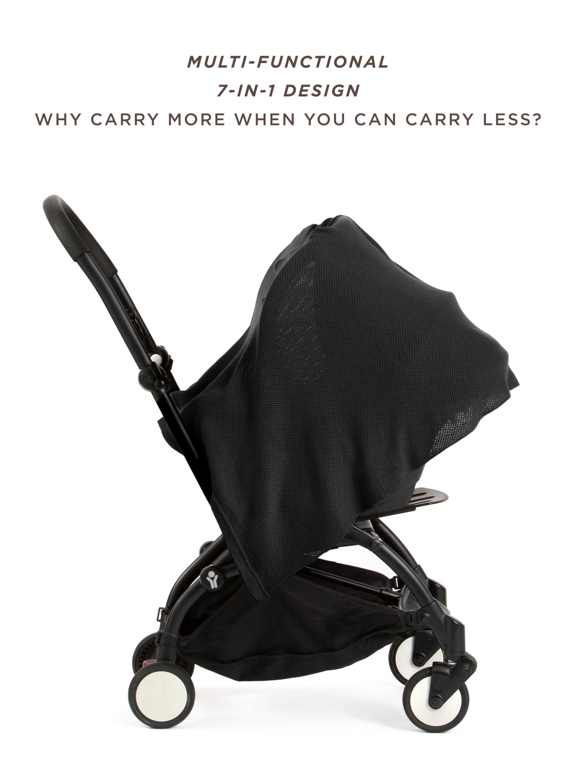 Amma The Cocoon™ - Premium Nursing Cover & Breastfeeding Sweater for Newborn Essentials (Black, One Size) | Soft & Breathable Nursing Cover for Discreet Breastfeeding in Public, Home & Travel