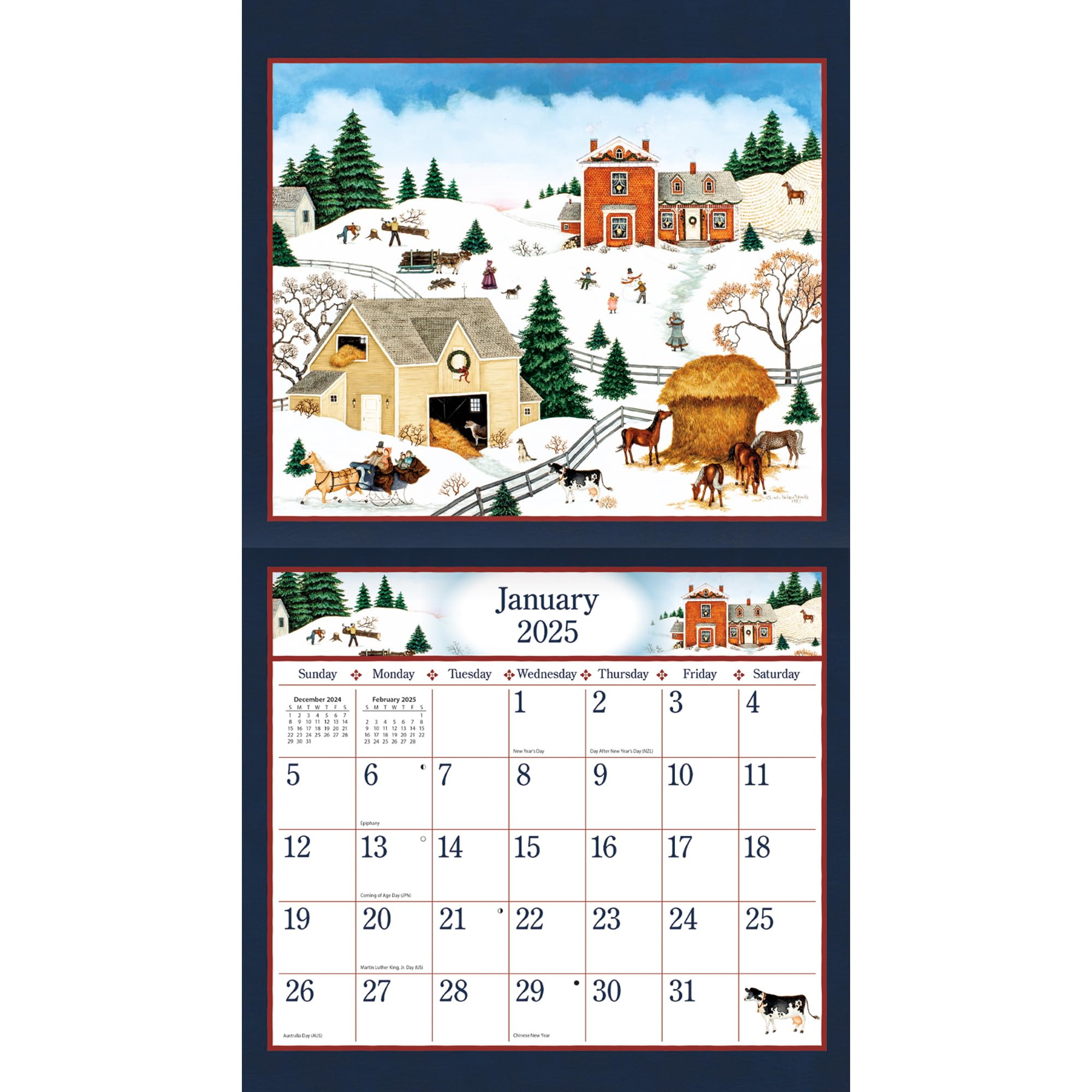 Lang & Linda Nelson 2025 Wall Calendar - Premium Stock Market & Finance Planner - Perfect for Investors, Traders & Financial Enthusiasts - Home & Office Decor