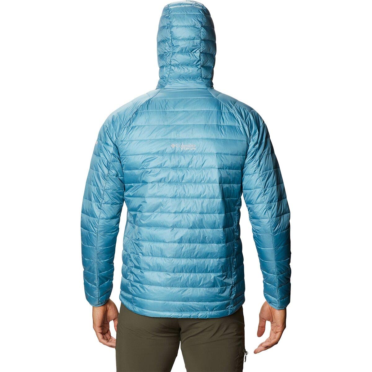 Columbia Men's Titanium Snow Country Hooded Jacket - Waterproof Winter Coat for Hiking & Skiing, Canyon Blue, Size L