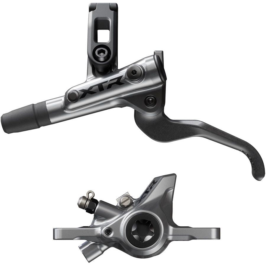 Shimano XTR M9200 XC Disc Brake Set - Left/Front, Post Mount, 2-Piston Caliper, SM-BH90-SS Hose, Metal Pads, Gray | High-Performance Mountain Bike Braking System for XC Racing and Trail Riding
