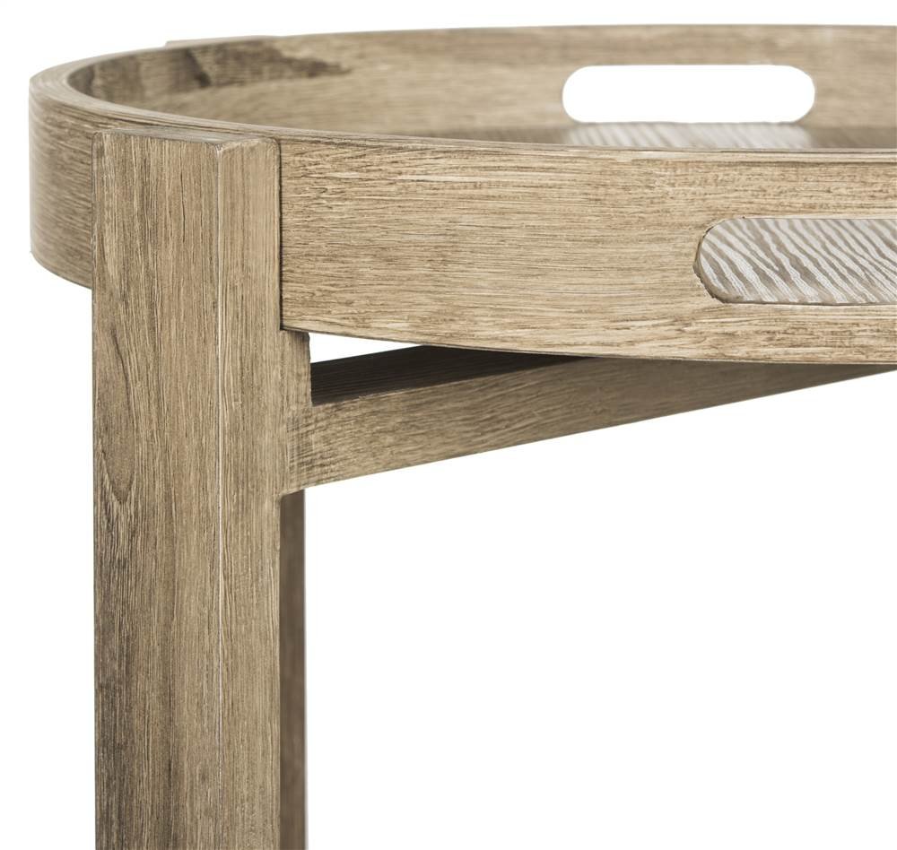 Safavieh Hamish Modern Farmhouse Light Grey Tray Top Side Table - Stylish End Table for Living Room, Bedroom & Office Decor