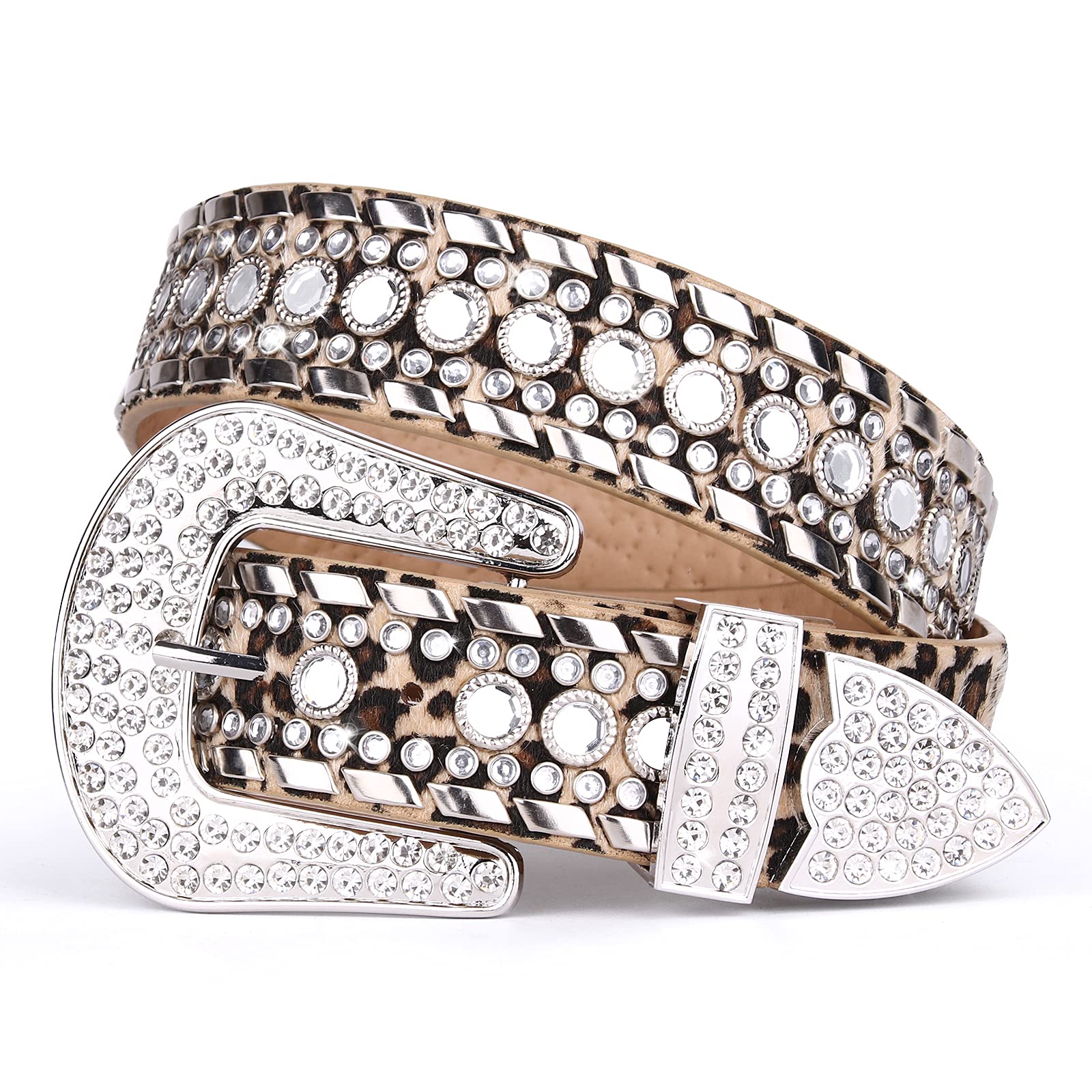UnFader Bling Rhinestone Western Belts for Women - Stylish Cowgirl Studded Belt for Jeans & Pants - Perfect for Country Concerts, Rodeos & Western Fashion Outfits