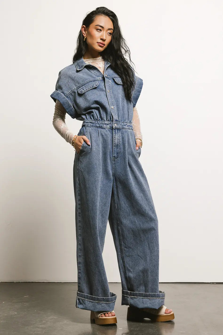 Milani Denim Jumpsuit for Women - Stylish One Piece Romper with Pockets | Perfect for Casual Outings, Date Nights & Summer Fashion (Final Sale)