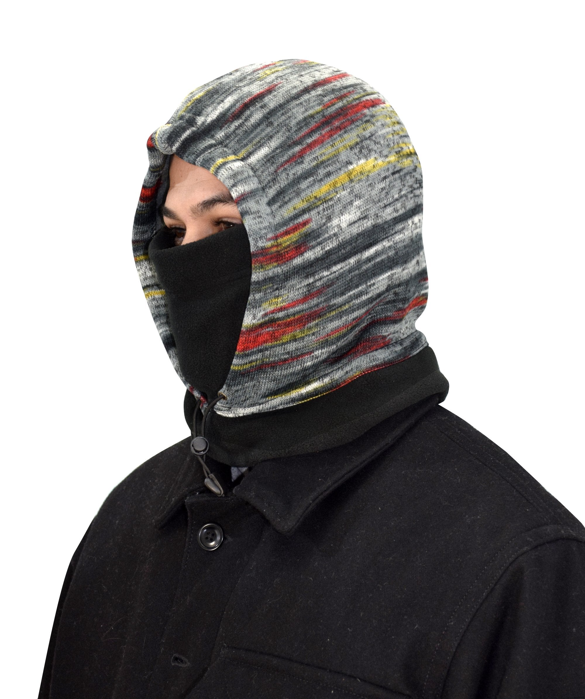 Thick Knit One Hole Balaclava Face Mask for Snowboarding & Biking - Windproof Winter Ski Mask (Faded Grey) - Perfect for Cold Weather Sports & Outdoor Activities