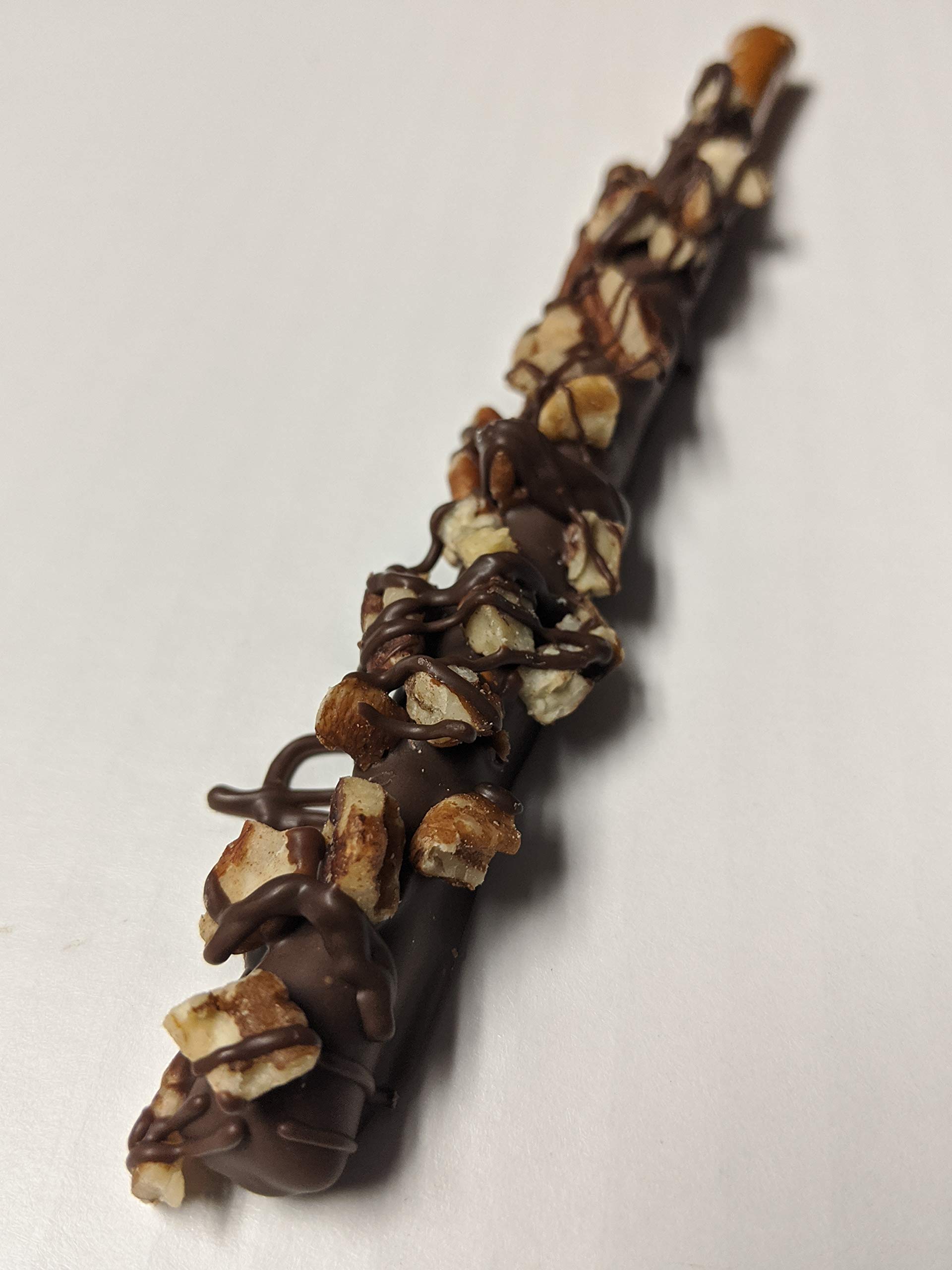 Handmade Chocolate Covered Pretzel Rods with Nuts - Gourmet Chocolate Dipped Snacks for Parties, Gifts & Holiday Treats