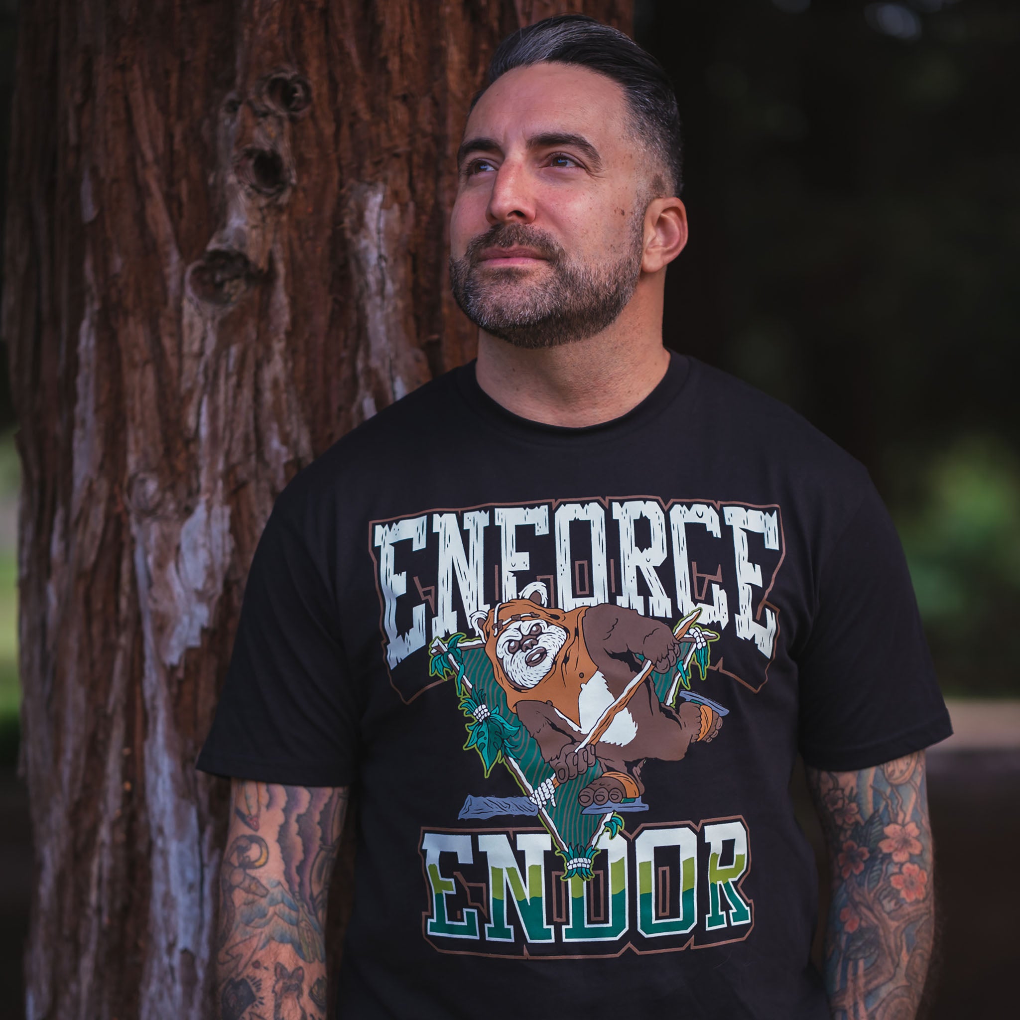 Enforce Endor Premium Cotton T-Shirt for Men - Comfortable & Stylish Casual Wear for Everyday Use, Gym, and Outdoor Activities